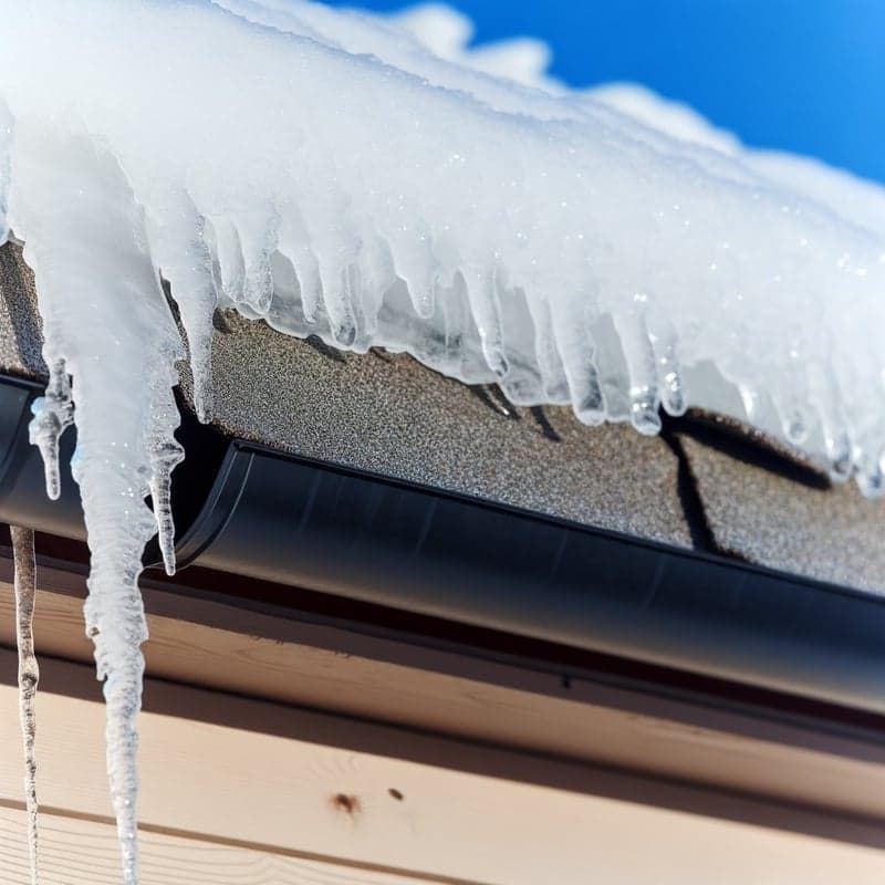 Damaged roof showing warning signs