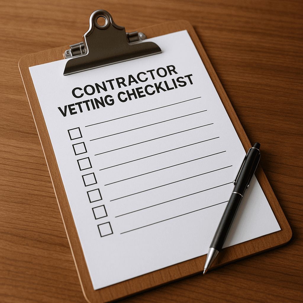 Contractor Vetting Checklist