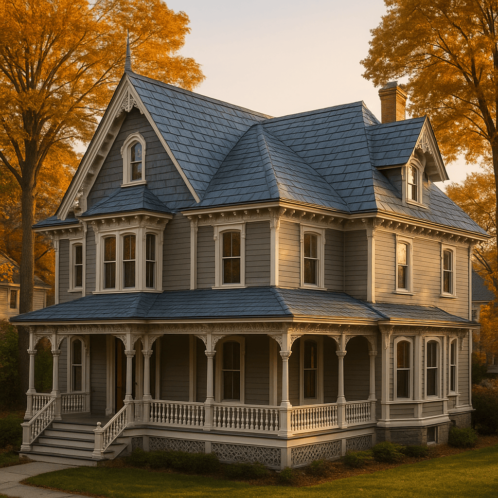 Natural slate roof on historic Providence RI property